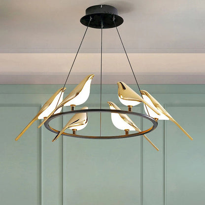 AviaryGlow - Pendelleuchte mit Vogelkreis