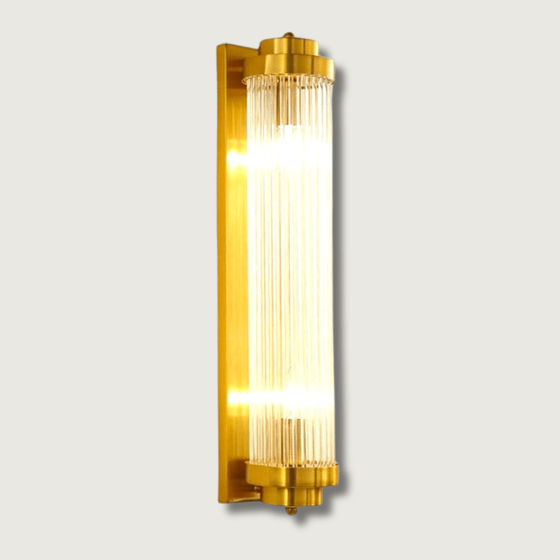 CrystalGlow - Guld Krystal Væglampe