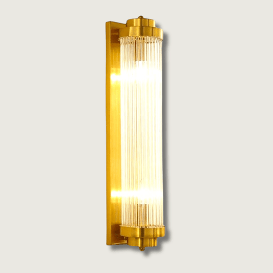 CrystalGlow - Guld Krystal Væglampe