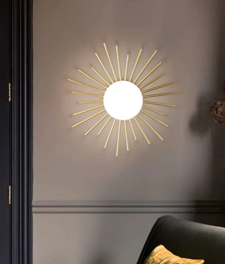HaloLicht - Lampe murale élégante en verre et fer
