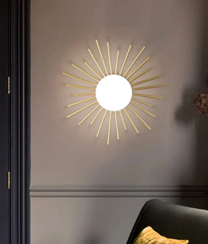 HaloLicht - Lampe murale élégante en verre et fer