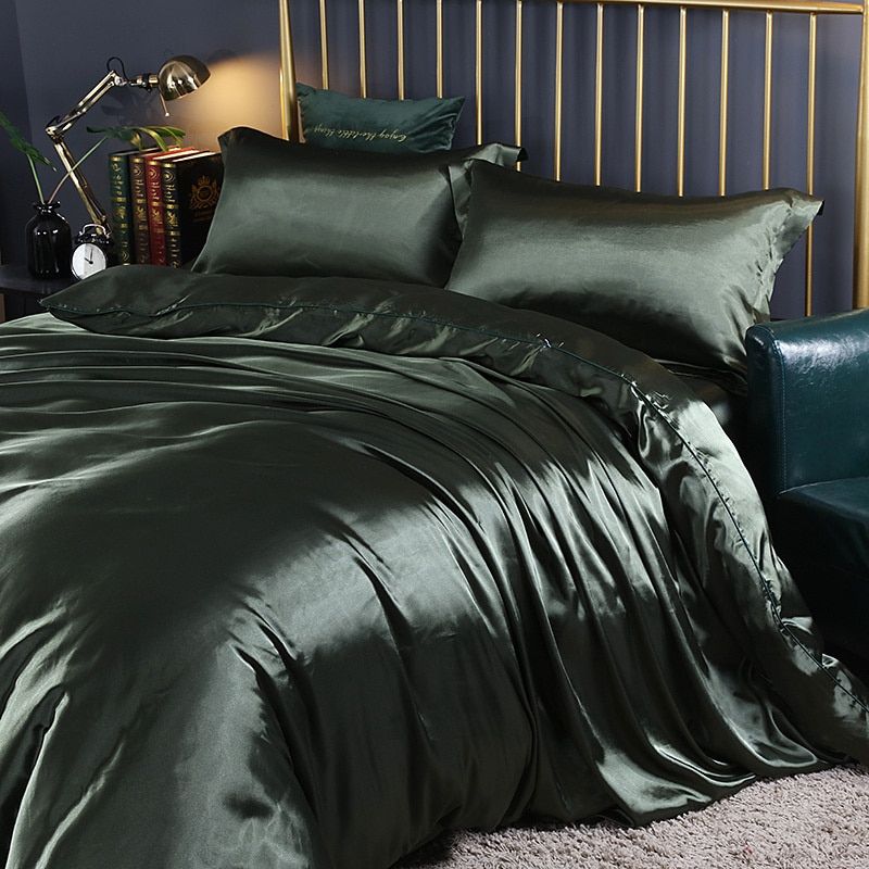 SilkHaven - Premium Satin Bettbezug Set