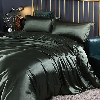 SilkHaven - Premium Satin Bettbezug Set