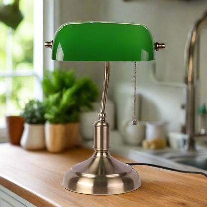 GlasLuxe - Europæisk Stil Bordlampe