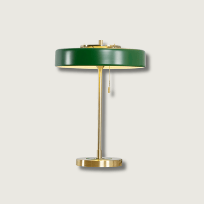 LuxeGlow - Spun Metal Table Lamp with Pull Cord Switch