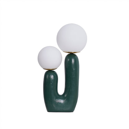 EcoLuxe - Moderne glas- og harpiksbordlampe