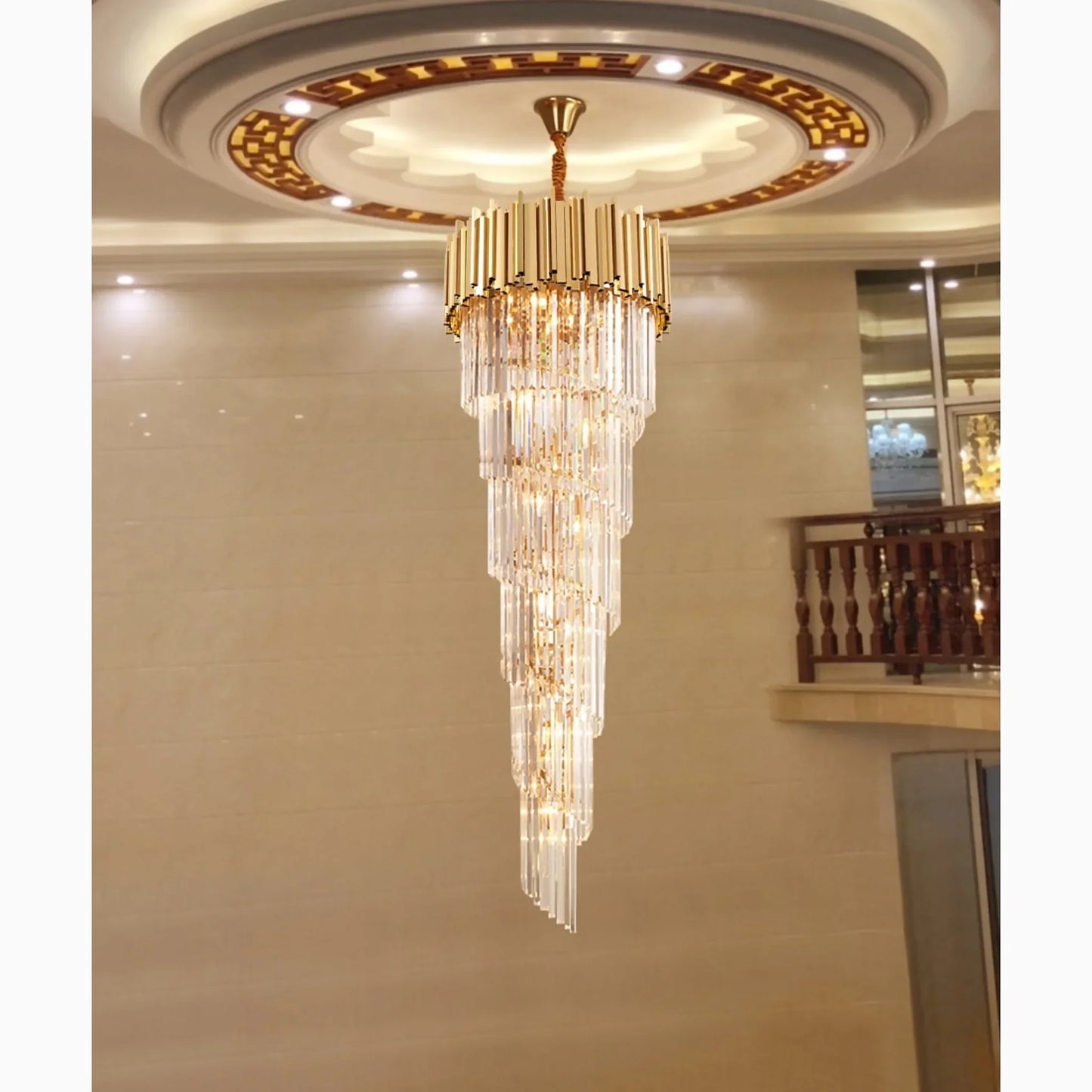 EmpireGold - Monumental Crystal Chandelier in Gold