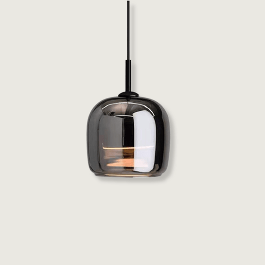 Nordisk Glød | Sort glas pendel lampe