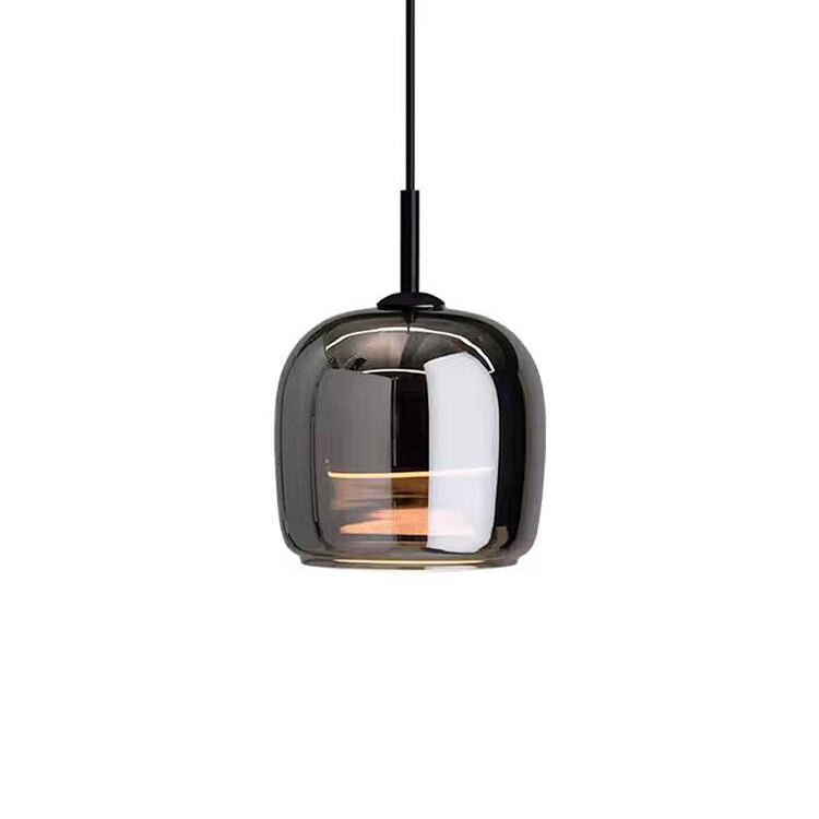 Nordisk Glød | Sort glas pendel lampe