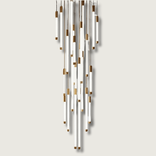 LuxeStairs - LED Gold Chandelier