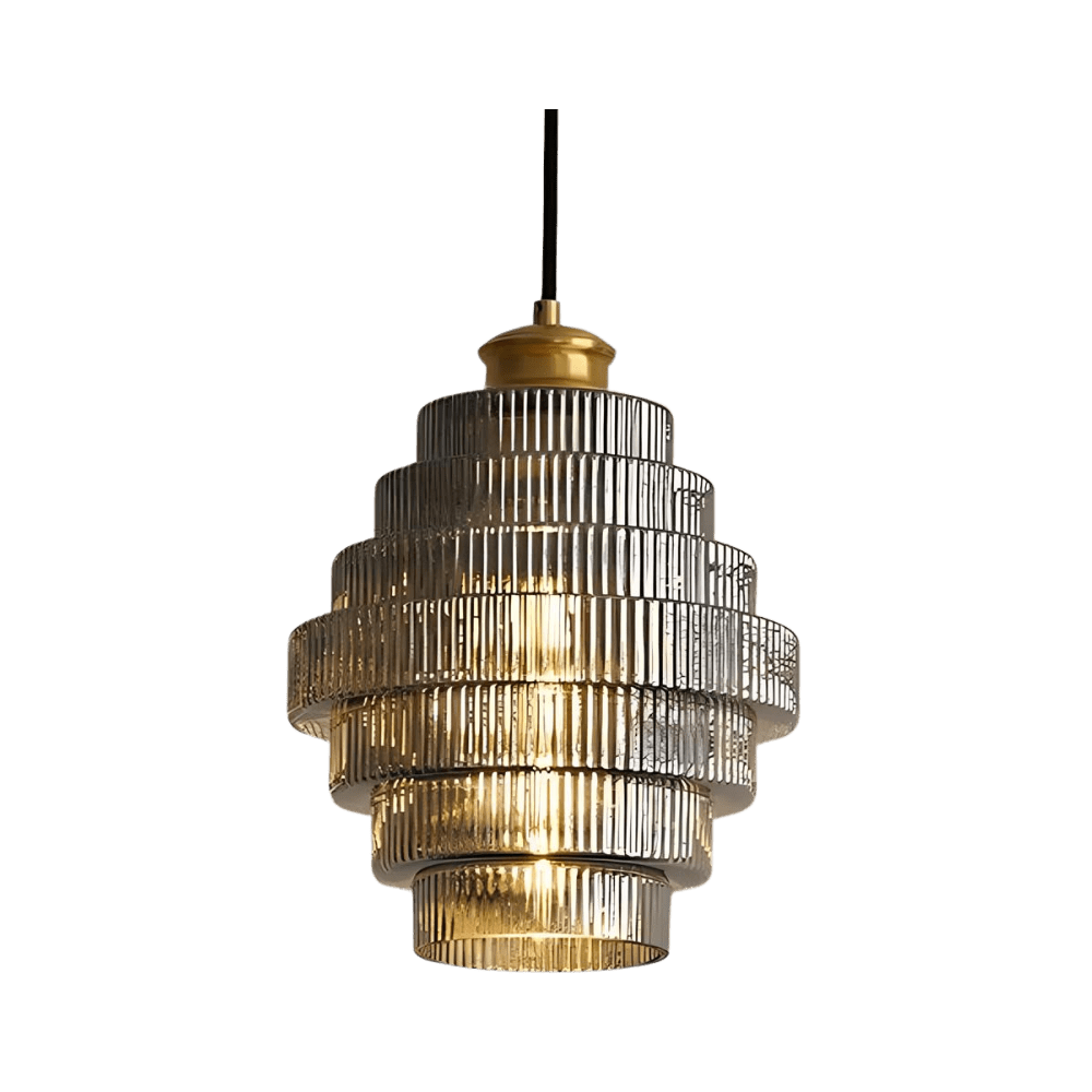 BrassLuxe - Pendant Lamp with Retro Glass Shape