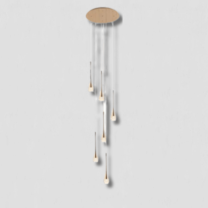 HelixGlow - Spiral Chandelier for Staircase