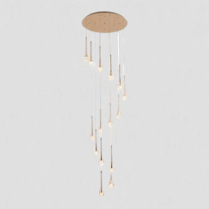 HelixGlow - Spiral Chandelier for Staircase