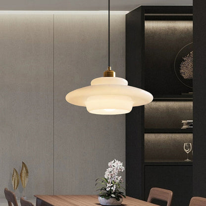 Halo de verre | Suspension blanche