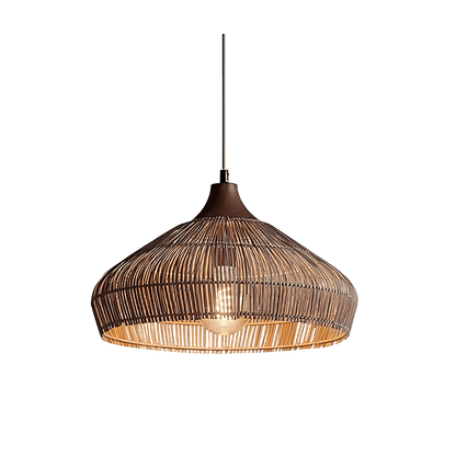 TranquilAura - Rattan Boho hængelampe håndlavet