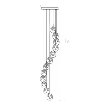 StairLuxe - Innovativer Kronleuchter für Treppen mit Kristallen