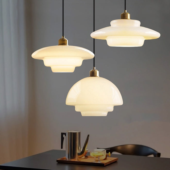 Halo de verre | Suspension blanche