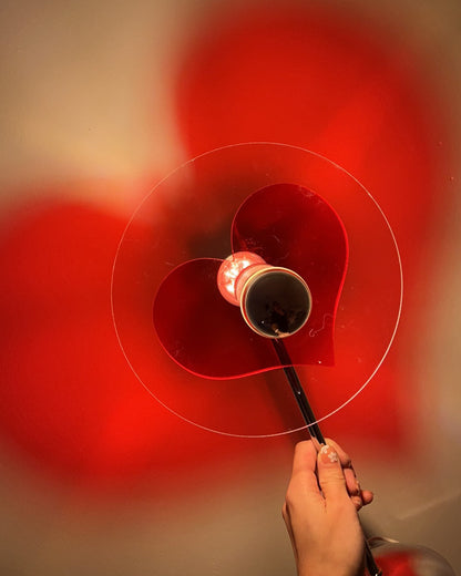 HeartBeam - Bordlampe med metallskjerm og oppladbar LED