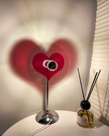 HeartBeam - Bordlampe med metallskjerm og oppladbar LED
