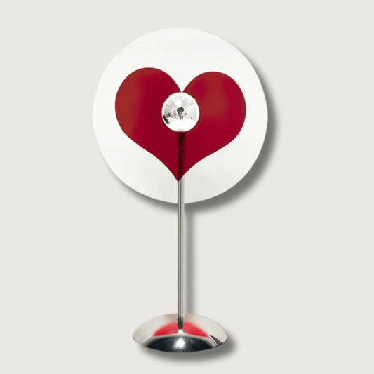 HeartBeam - Bordlampe med metalskærm og genopladelig LED