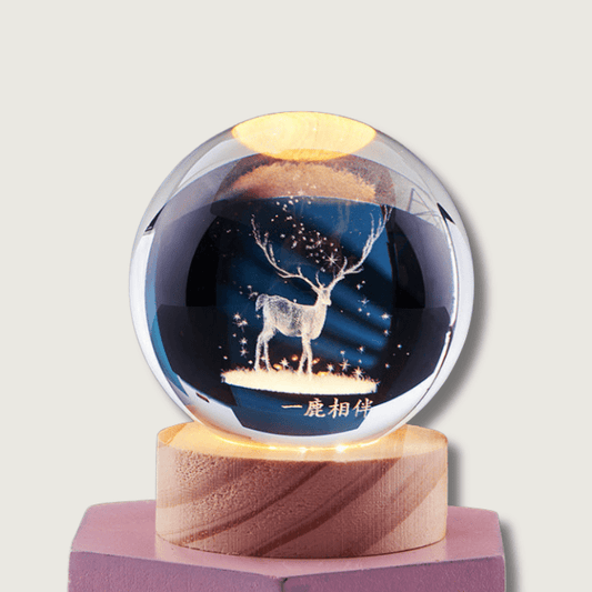 CrystalGlow - 3D nattlampe med magisk effekt