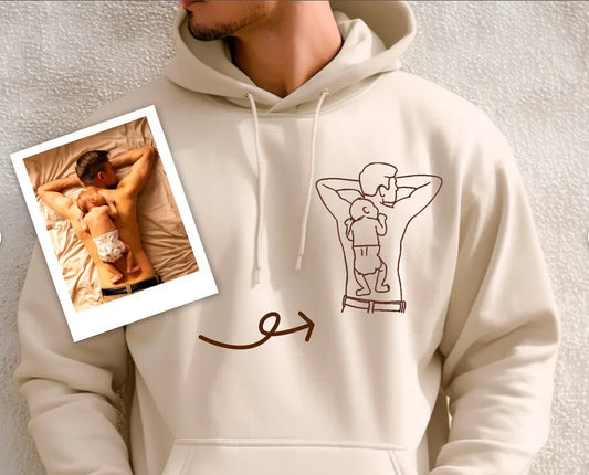 PortraitDad – Pull brodé unique pour papa