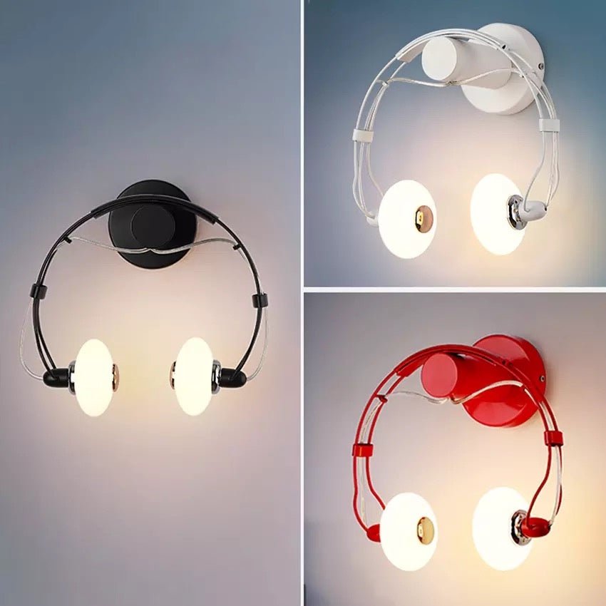 SoundWave - LED-Wandlampe in Kopfhörerform