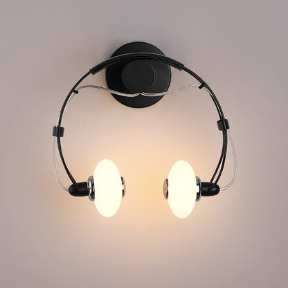 SoundWave - LED-Wandlampe in Kopfhörerform