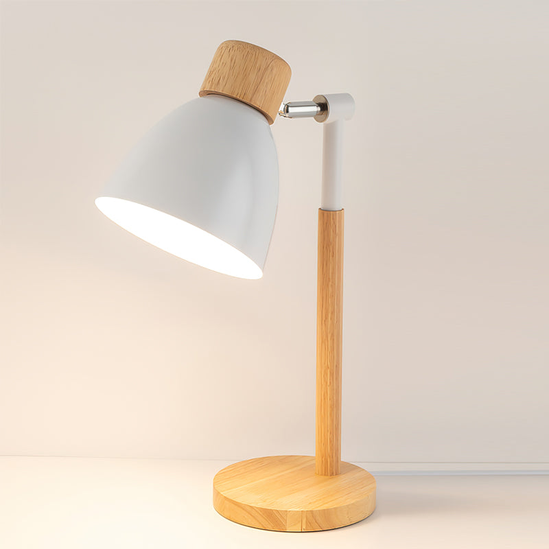 MacaroonGlow - Bordlampe med træramme og bløde farver
