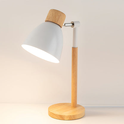 MacaroonGlow - Bordlampe med træramme og bløde farver