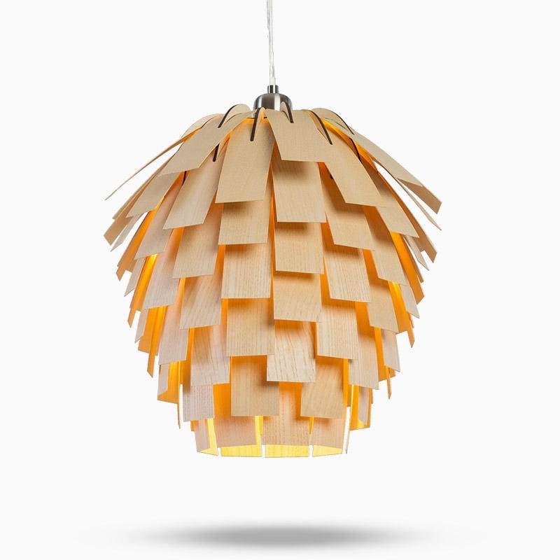 PineCharm | Natural Wooden Pendant Light