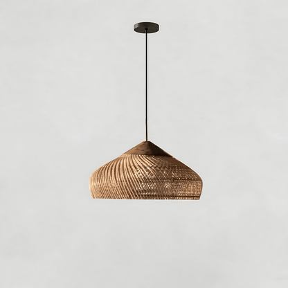 TranquilAura - Rattan Boho hængelampe håndlavet