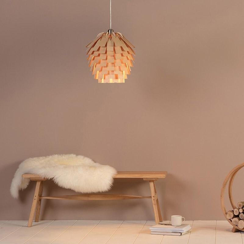 PineCharm | Natural Wooden Pendant Light