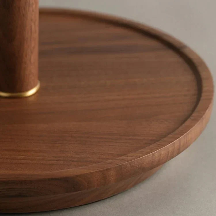 PlisséGlow - Lampe de table en bois de style vintage