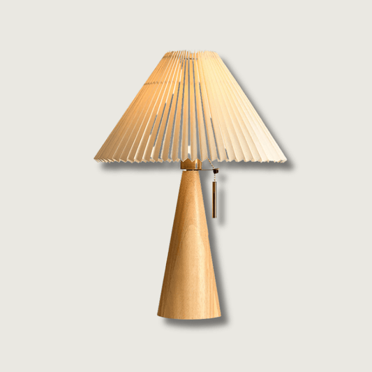 TimberLight - Lampe de table contemporaine en bois et métal