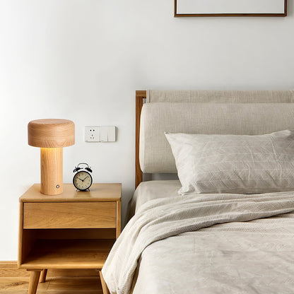WoodenLuxe - Bordlampe med minimalistisk tårnstil og blødt lys