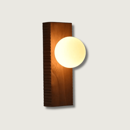 WalnoLux - Lampe murale minimaliste avec finition noyer