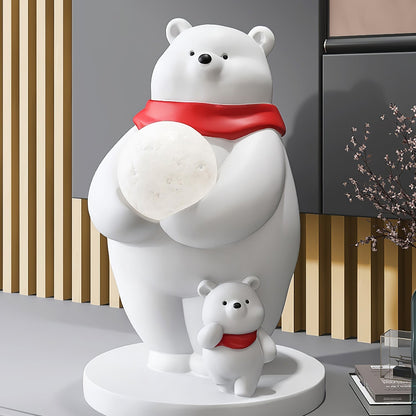 PolarGlow - Table Lamp with Adorable Polar Bear Accents and Atmospheric Glow