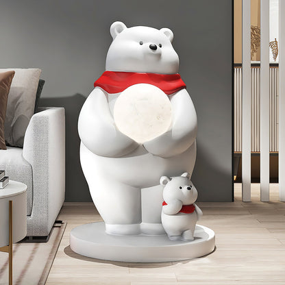 PolarGlow - Table Lamp with Adorable Polar Bear Accents and Atmospheric Glow