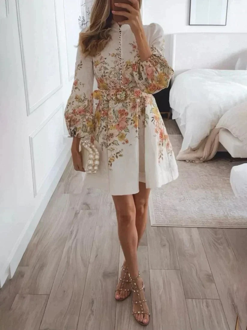 Mini robe à imprimé floral et boutons - Liv