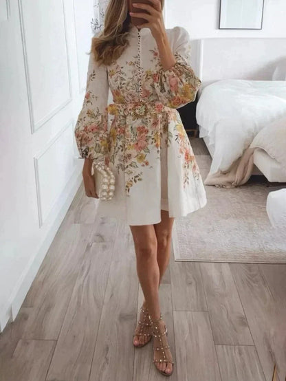 Mini robe à imprimé floral et boutons - Liv