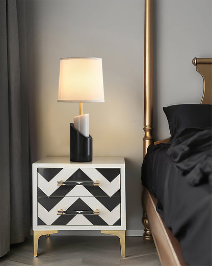 ClassicBrilliance – Marmor bordlampe med messingfinish