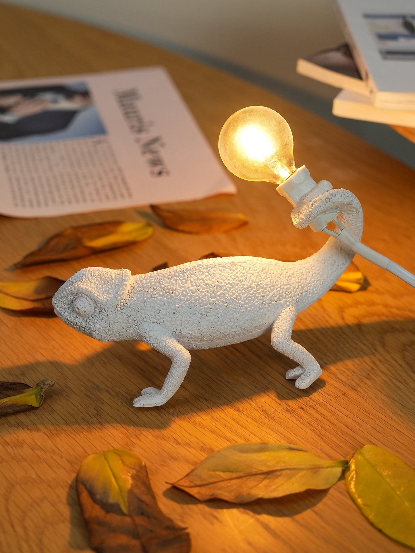 CamouLuxe - Harpiks Bordlampe med Kameleon Stil