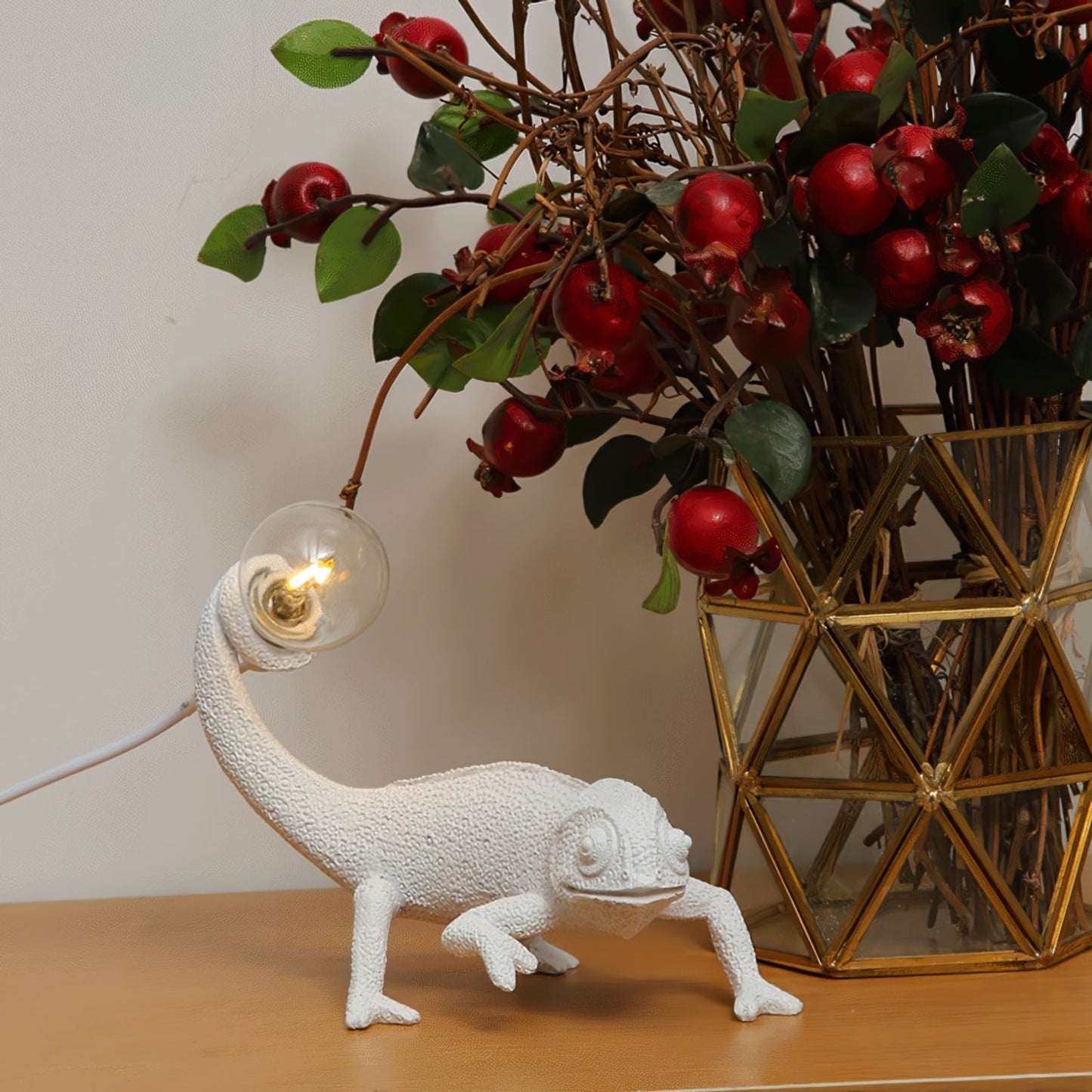 CamouLuxe - Harpiks Bordlampe med Kameleon Stil