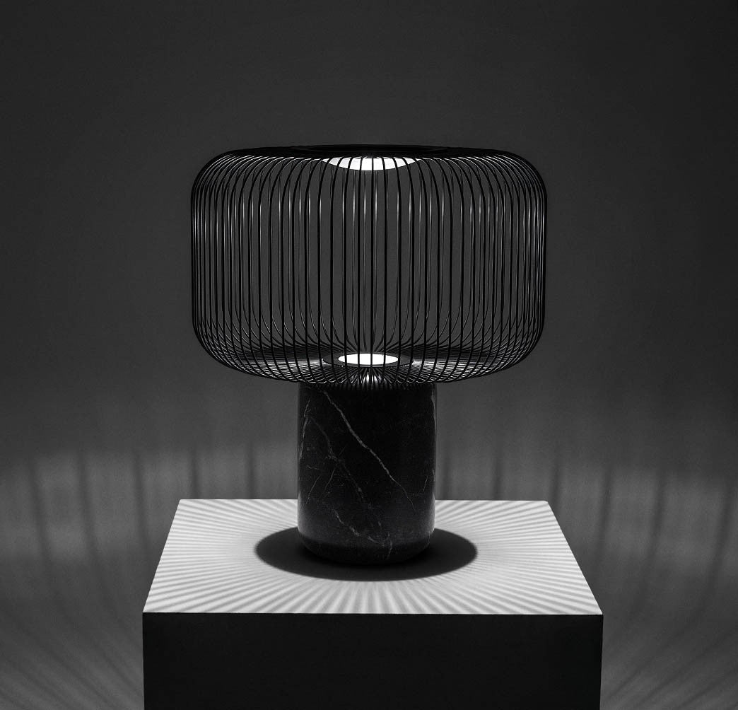 LuxeKeshi - Table Lamp with Modern Base and Subtle Lighting