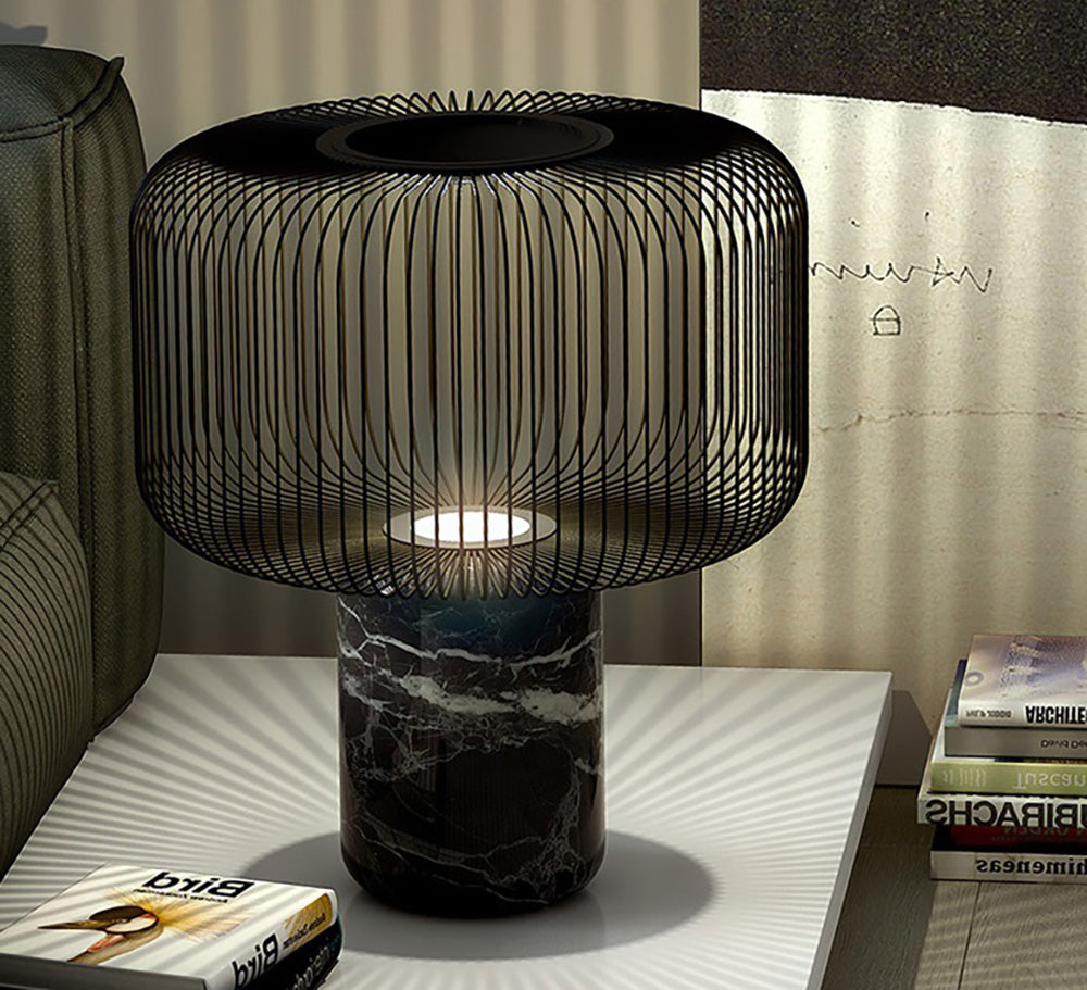 LuxeKeshi - Table Lamp with Modern Base and Subtle Lighting