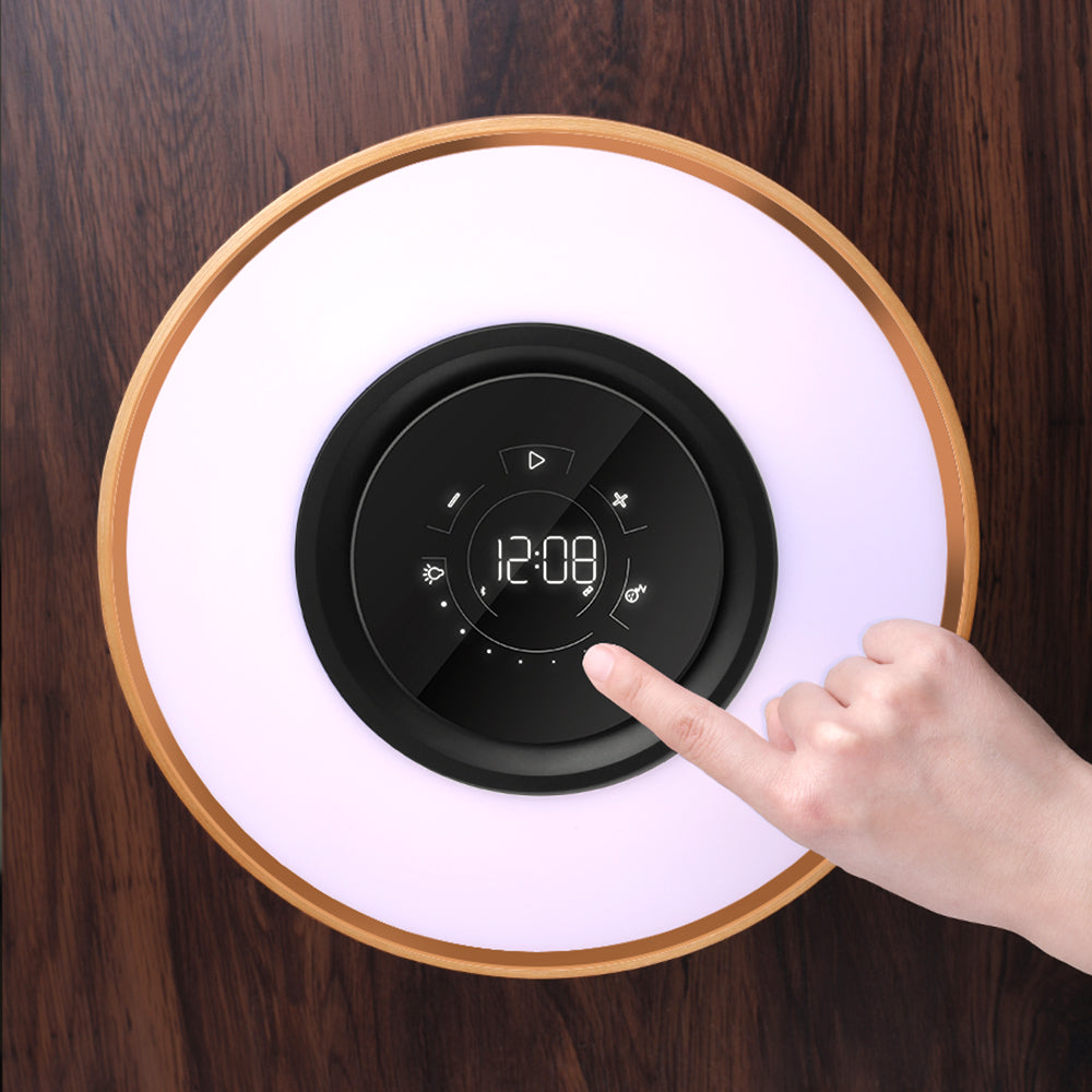 SmartGlow - Moderne Schreibtischlampe mit Lautsprecher und kabellosem Ladegerät