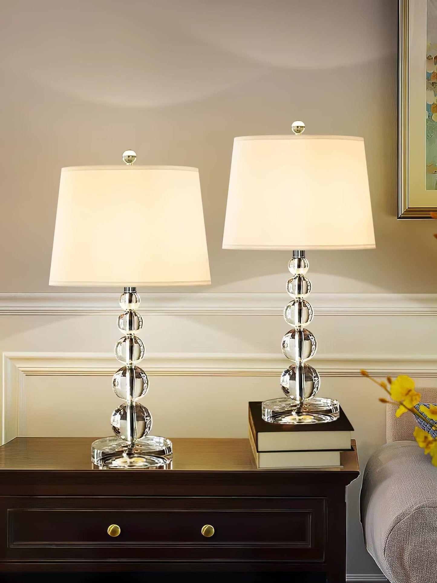 LichtSfeer - Bordlampe med elegant krystalkugleform