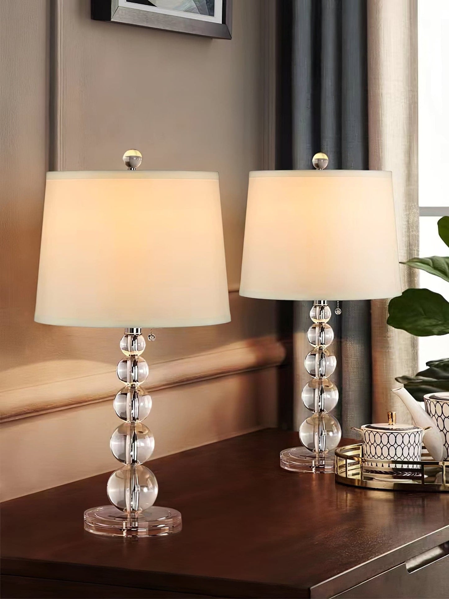 LichtSfeer - Bordlampe med elegant krystalkugleform