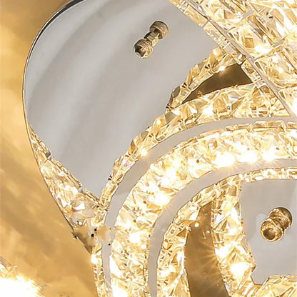 GlaciaLuxe - Elegante Kristall-Deckenleuchte in Gold